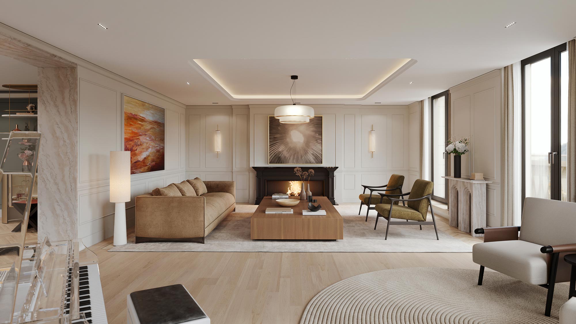 Marylebone Square公寓 开放式厨房